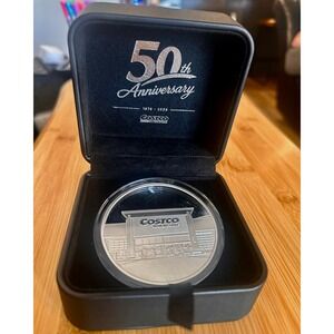 Costco 50th Anniversary 5 oz .999 Fine Silver Round 1976-2026 SMI Bullion Box